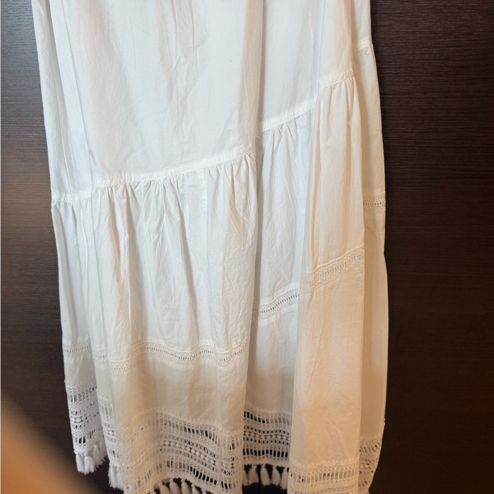 Derek Lam Cream Maxi Dress with Lace Details - Picture 10 of 12